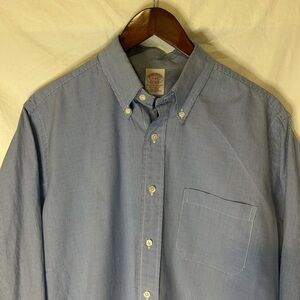 Men's Brooks Brothers Blue Button-Down Shirt size 17 4/5